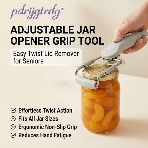 pdrijgtrdg™ Adjustable Jar Opener Grip Tool – Easy Twist Lid Remover for Seniors